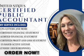 review and audit financial statements as US CPA, expense ratio letter, mortgage