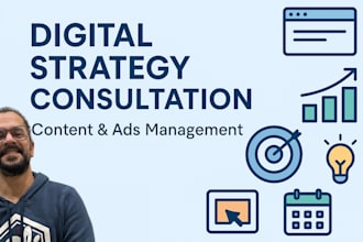 consult you in 1on1 sessions to help with your digital marketing strategy