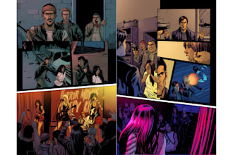 draw comic book page in pencil ink nsfw art graphic novel color inker colorist