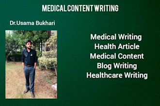 write professional medical and health articles