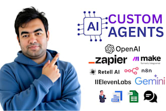 develop ai agent for business using make, n8n, zapier, tailored to your needs