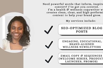 write SEO health and wellness copy that converts