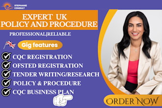 write policies and procedure, uk or canada tender, cqc or ofsted registration
