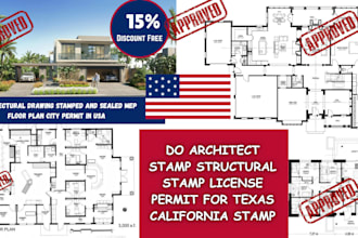 do architect stamp structural stamp license permit for texas california stamp