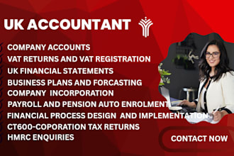 file UK vat corporation tax annual accounts  self assessment and bookkeeping