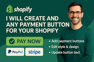 create and customize any payment button for your shopify store