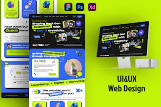 design, landing page, figma, mobile adaptation, ui ux, responsive, redesign