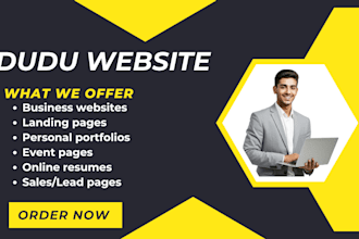 design dudu website builder, dudu template, godaddy , hostinger