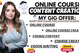 create online course content course creation ebook online