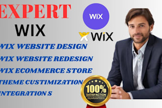 do wix website design, redesign wix website, wix online store