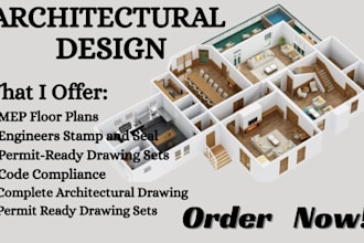 do usa architectural drawing, mep site plan city permit