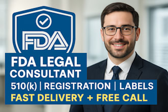 assist with fda 510k, registration, and supplement compliance