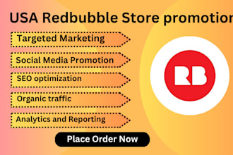 shopify marketing and promotion etsy redbubble, teespring, teepublic, spreadshop
