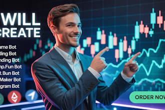 make crypto trading bot, volume, pump fun bot, telegram bot on solana