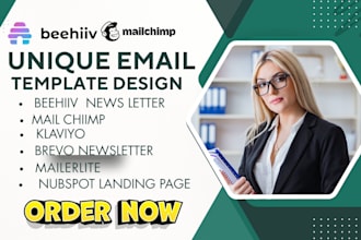 design klaviyo, mailerlite, brevo, mailchimp email marketing template newslette