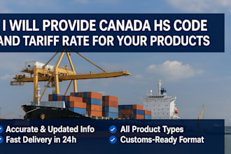 provide the canada hs code and tariff rate for your products