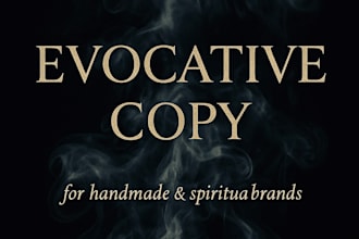 write evocative product copy for your ritual or spiritual products