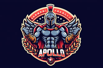 design high quality apollo sport mascot logo with express delivery