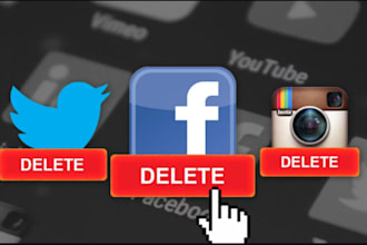 delete or remove any social media account posts