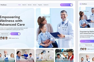 design ai healthcare website, telemedicine website, telehealth website