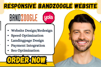 build stunning bandzoogle website and store redesign yola website music website