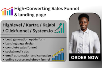create sales funnel landing page in system io clickfunnel gohighlevel kajabi