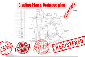 do drainage plan, grading plan with stamp and seal for city permit