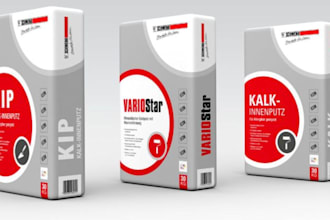 design custom product packaging, box design, labels and stickers with 3d mockups
