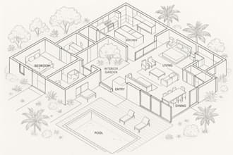 be your architect, draftsman, floor plan, house plan, autocad, 2d floor plan