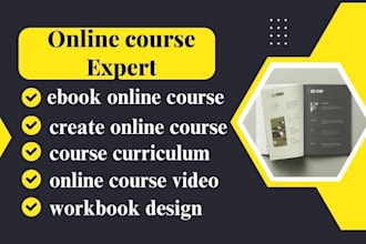 do curriculum, training manual ebook online course content video course creation