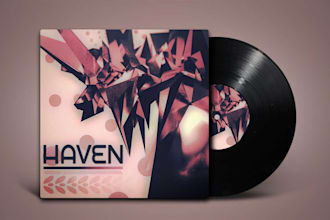 design dreamy futuristic album cover or single cover art