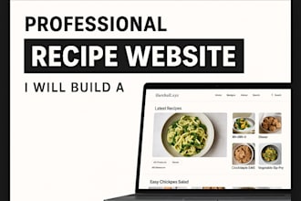 fast professional responsive food recipe blog design