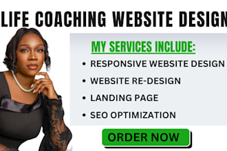 design life coaching website, business coach website trainer consultant website