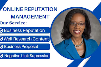 do online reputation management ORM , reverse SEO and suppress negatives links