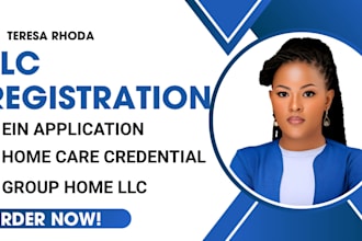 do home care, group home, assisted living home llc registration and obtain ein