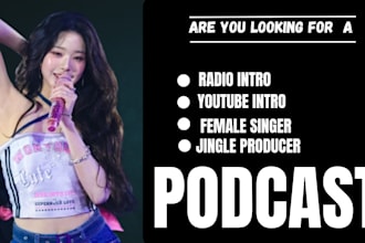craft jingle intro, outro, dj drop, audio logo for your radio, tv, podcast