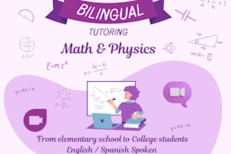tutor math and physics in english or spanish