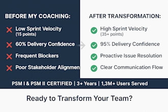 provide expert scrum master consulting and agile transformation