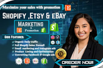 promote and advertise etsy shopify ebay store and ecommerce marketing