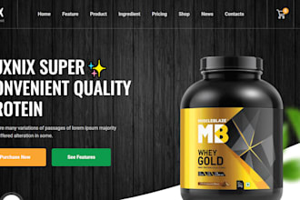 design health supplement shopify store nutrition supplement supplement website