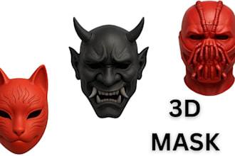 do 3d mask, model mask, cosplay mask, printable helmet 3d helmet for 3d printing