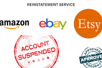 expertly appeal your deactivated and suspended amazon, ebay, and etsy account