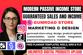 gumroad, gumroad design, gumroad store setup, upload gumroad digital products