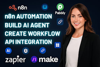 n8n automation,n8n ai agent,n8n integration,n8n workflow, api integration, make