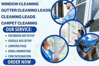 generate window cleanings gutter cleaning carpet leads commercial cleaning leads