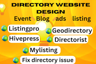 setup fix directory website design using listingpro mylisting and hivepress