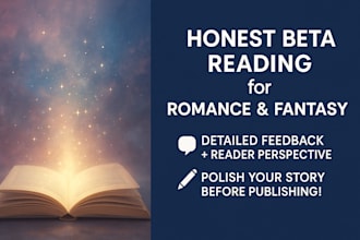 give honest feedback on your romance book