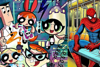 draw anime cartoon comic webtoon superhero comic page comic book character