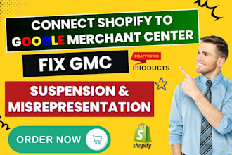 connect shopify to google merchant center fix misrepresentation and suspension