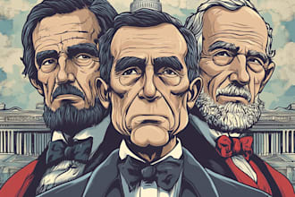 draw political cartoons illustrations